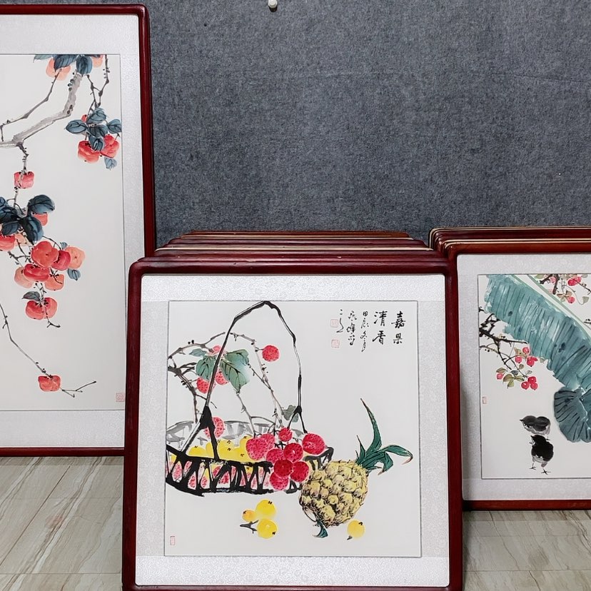 【闪购商品】国画书画作品带框65×65厘米
