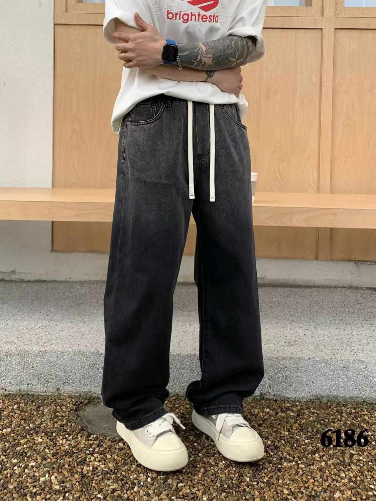 2025夏季新款牛仔裤直筒牛仔裤高品质牛仔长裤潮