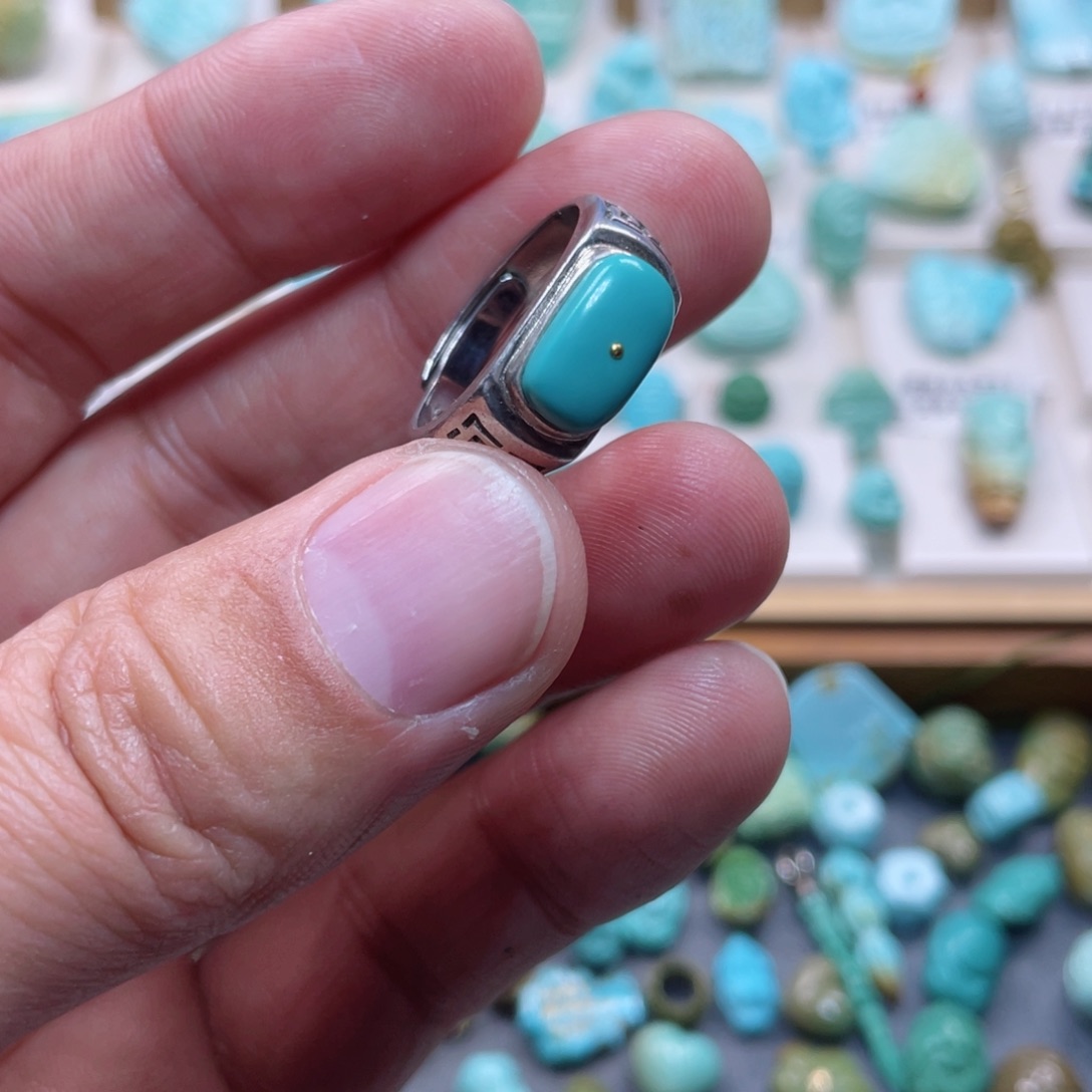 绿松石配饰银S925镶嵌