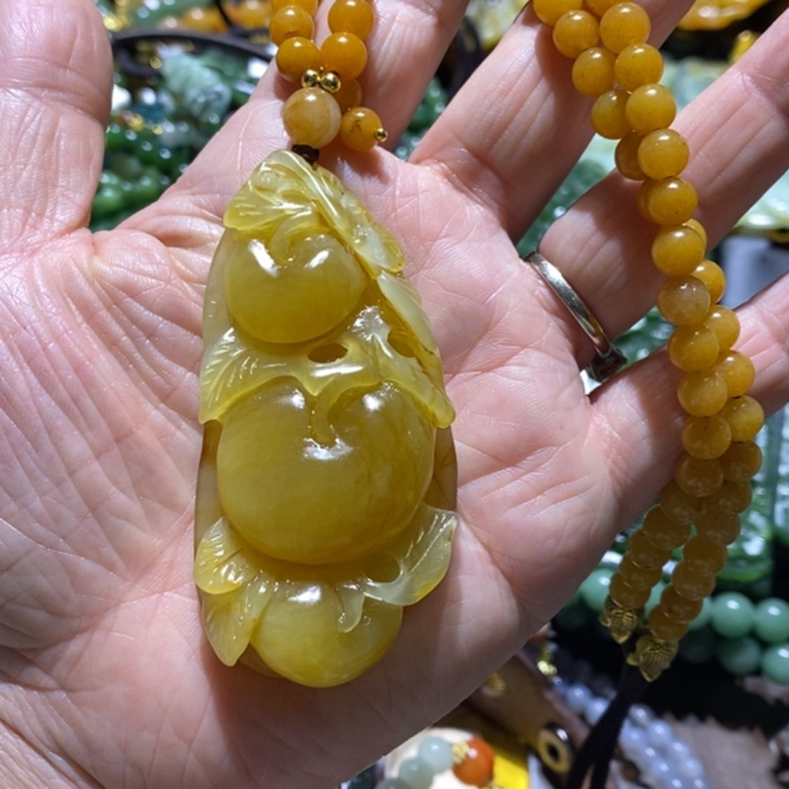 【闪购商品】蛇纹石玉毛衣链未镶嵌