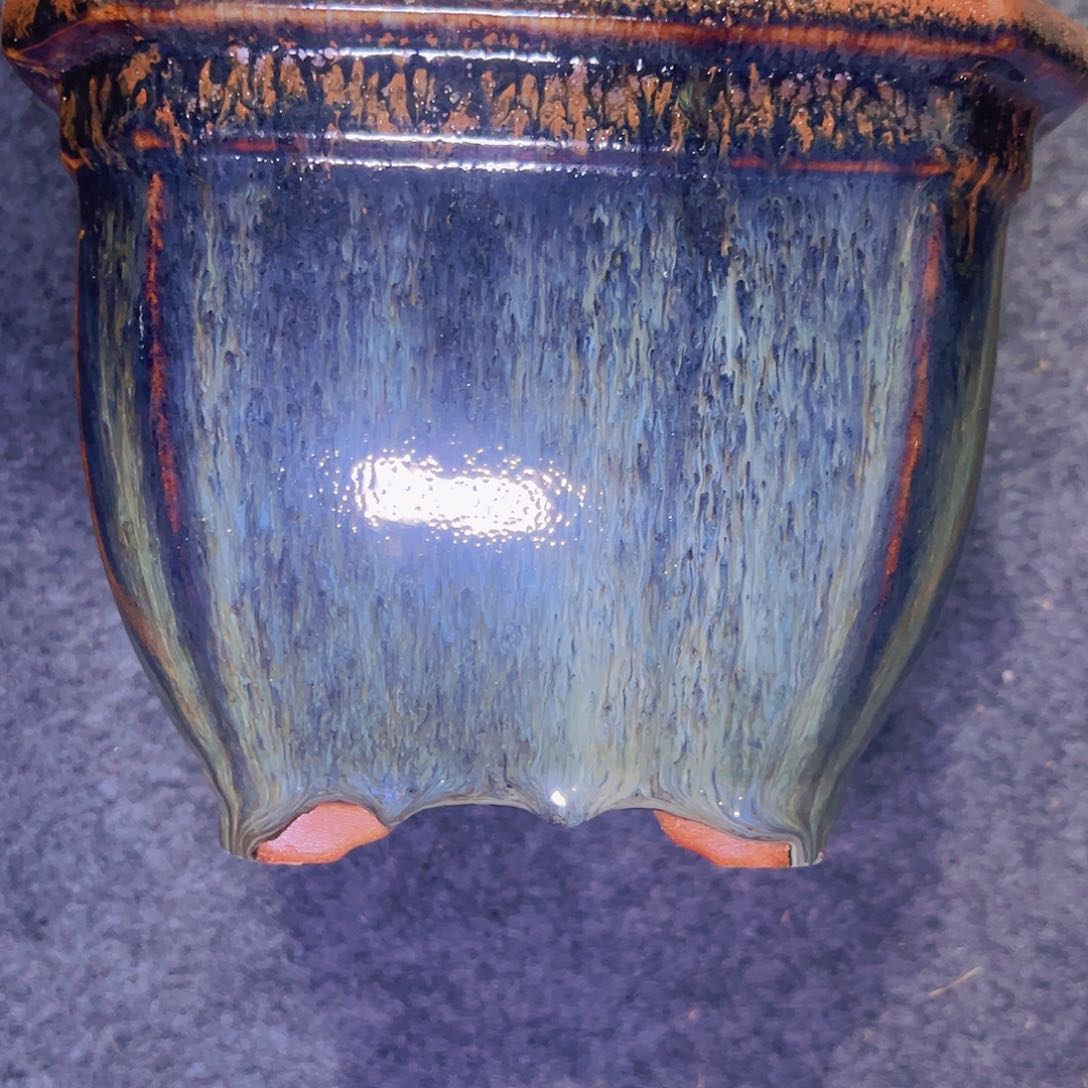 红陶正宗岭南石湾盆放漏