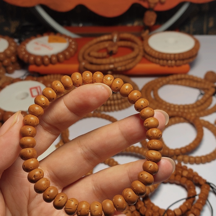 桃核手串靠*桃核核片苹果圆