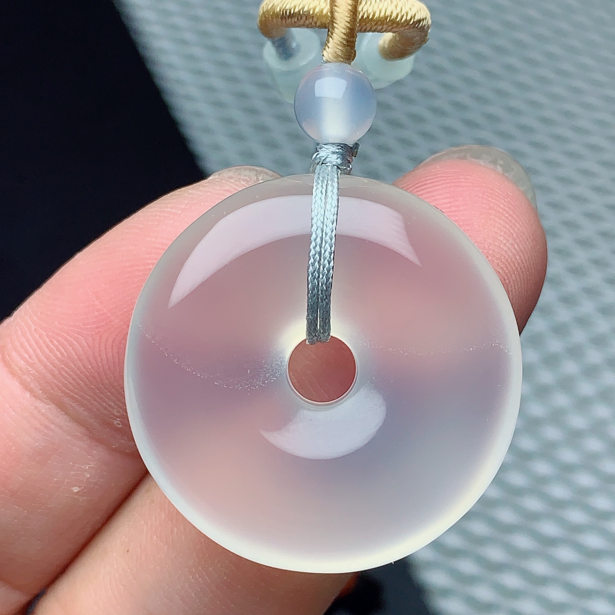 天然玛瑙大平安扣玉石吊坠30.1/8.2mm