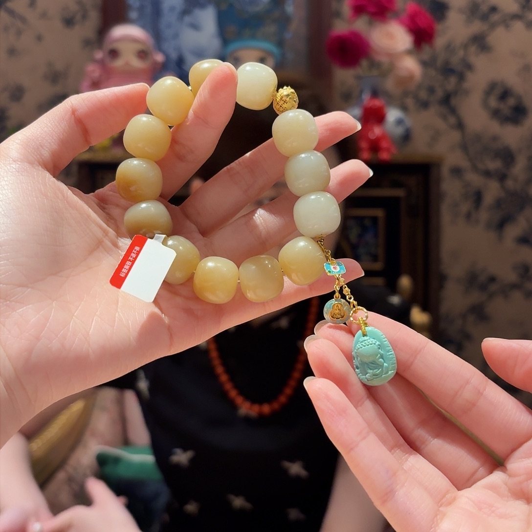 和田玉手串未镶嵌