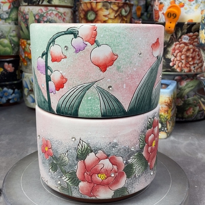 红陶景德镇艺术手绘作品