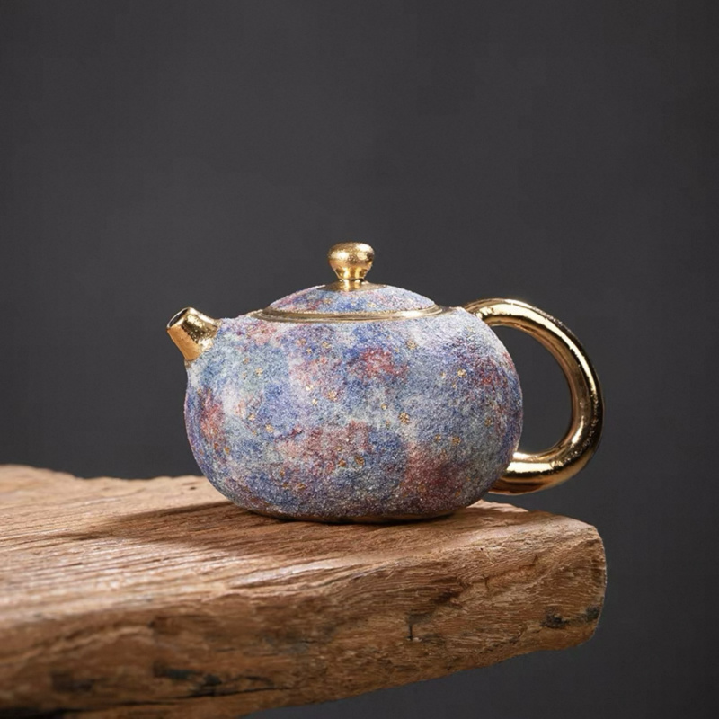 （林培福）柴烧纯手工描金七彩原矿高档功夫泡茶西施茶壶茶器礼品