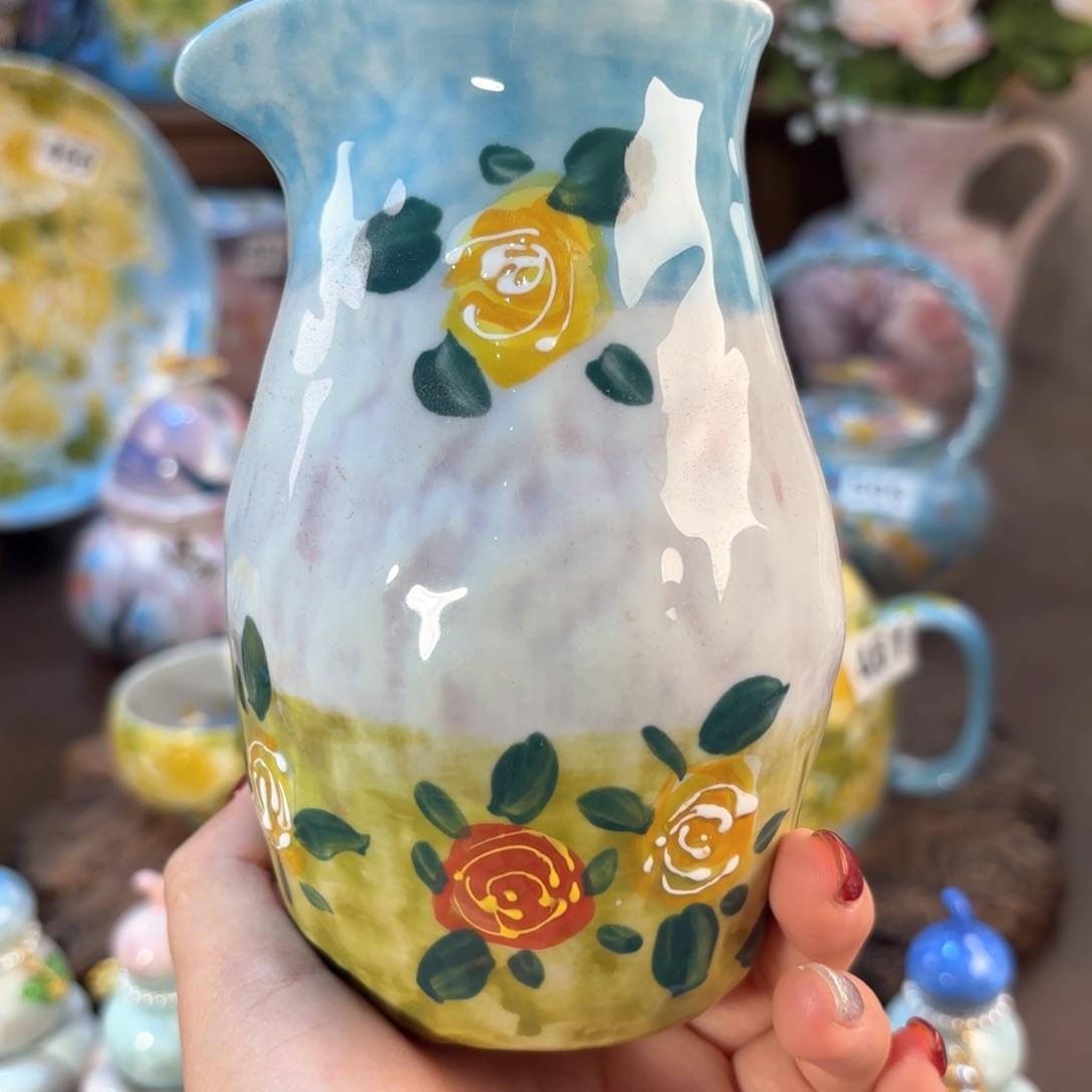 景德镇手绘高温釉下彩陶瓷茶具