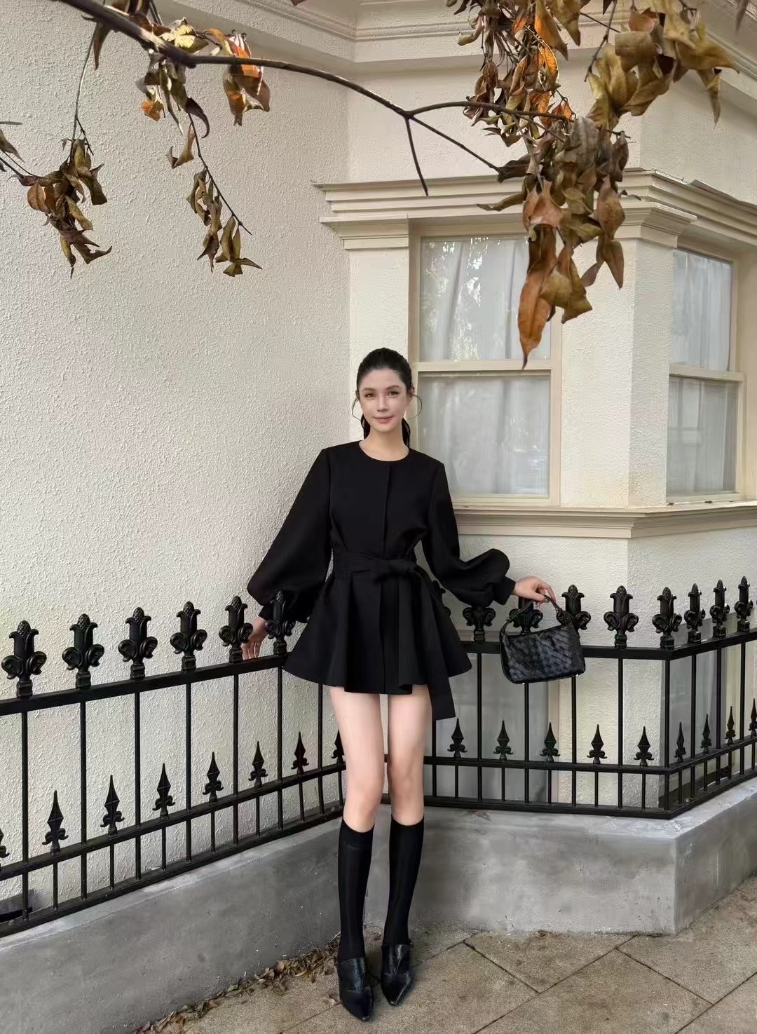韩系独特小香风千金上衣气质高级感中长款风衣外套女2025年早秋