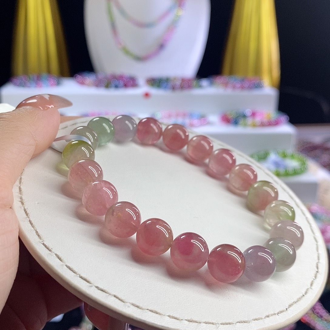 未镶嵌手链碧玺西瓜