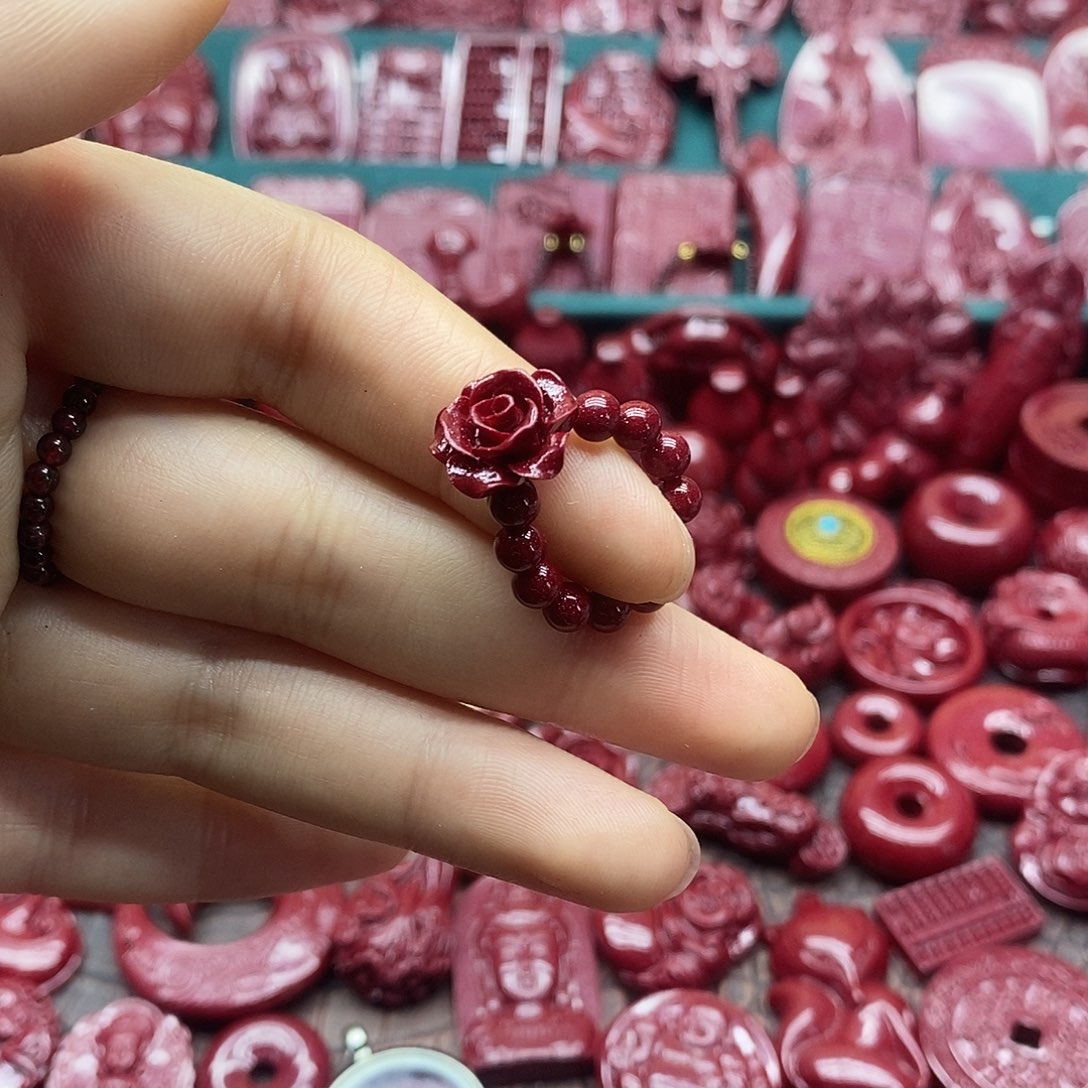 天然辰砂朱砂戒指