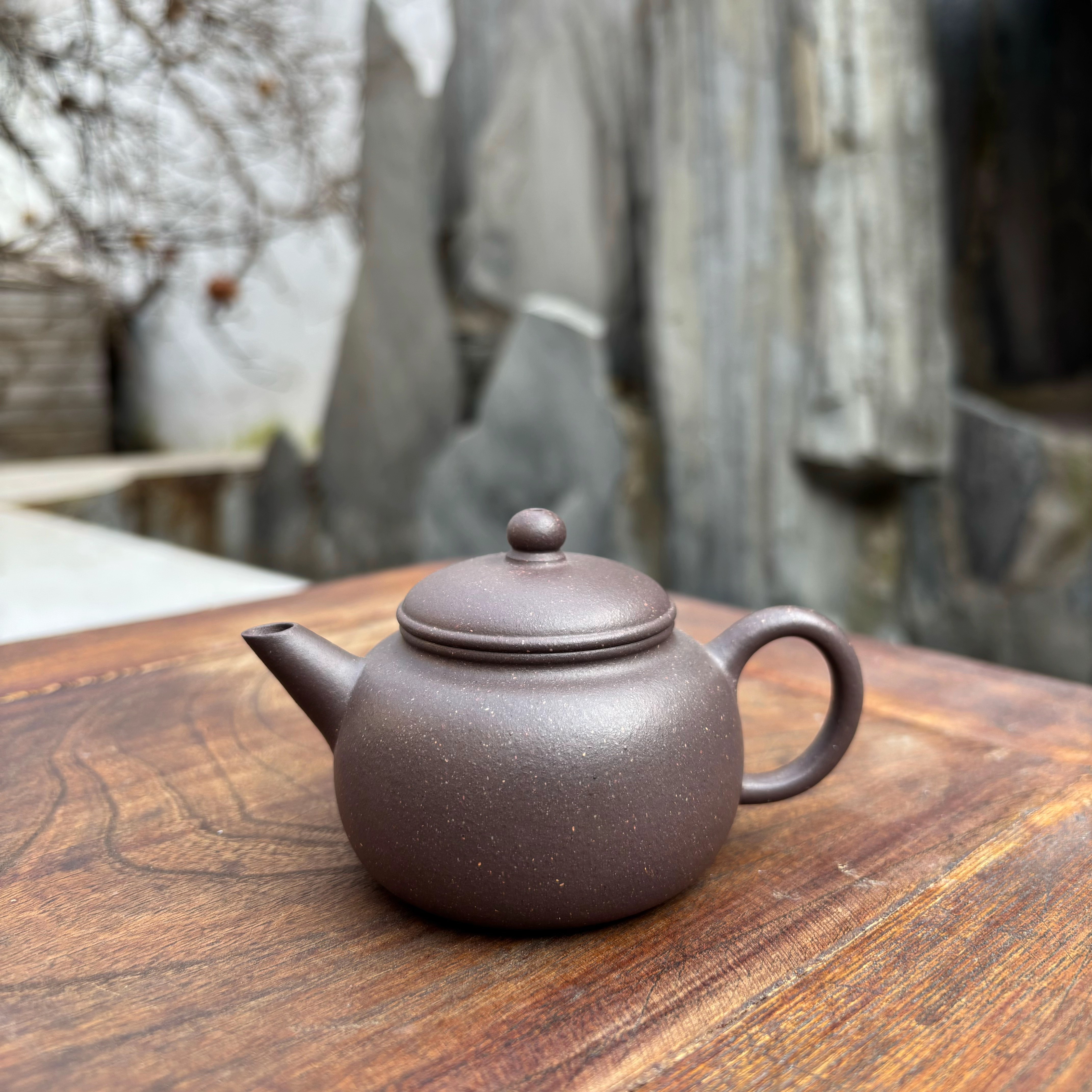 【香玉堂～匏尊水平】天青泥 薄胎内推球孔 90cc