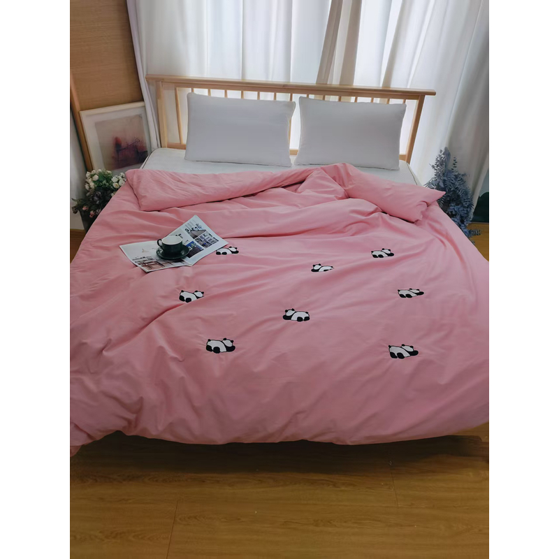 碳素贡棉刺绣双人被套200*230微瑕～Y204