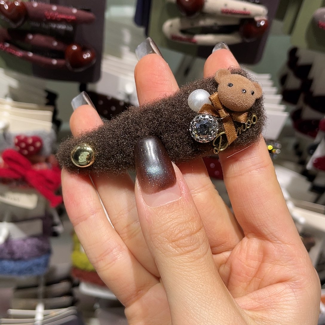 羽毛非金属咖色小熊一只