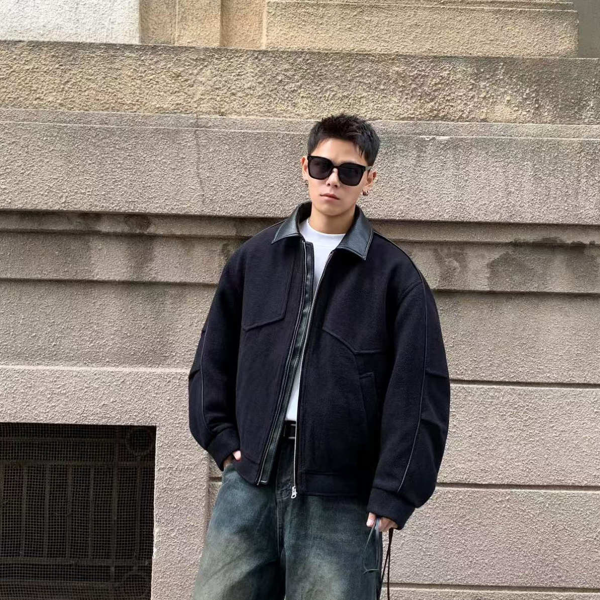 【2659男士90绒羽绒服】翻领保暖防寒秋冬户外外套