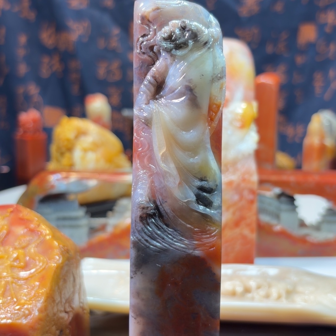 寿山石印石五彩高山料