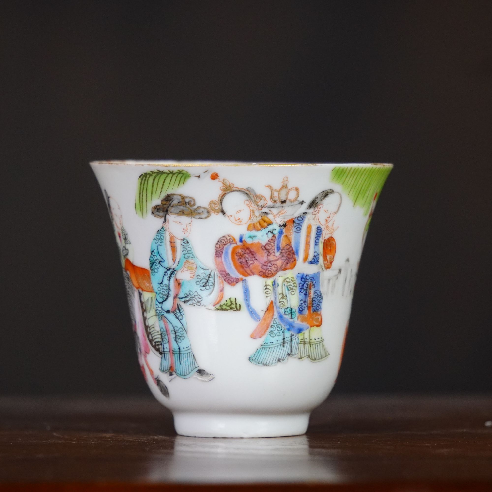 【晶晶推荐】-同治粉彩西厢记纹杯