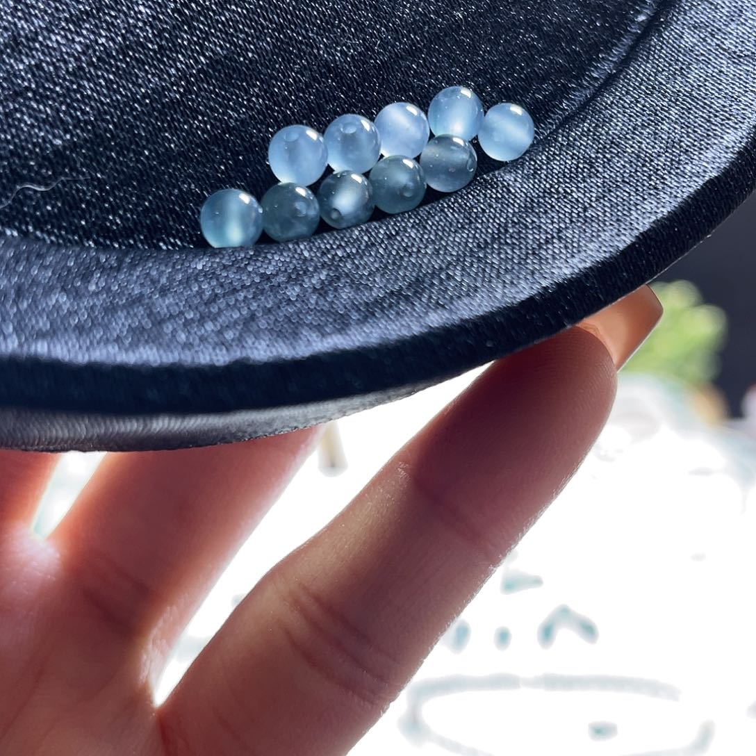 翡翠散珠4.2mm高冰起钢珠子10颗