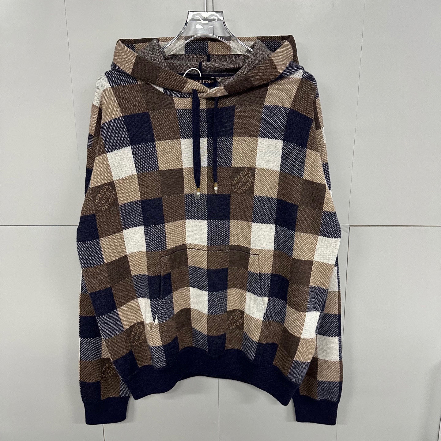 全新未使用 LouisVuitton/路易威登 SS24棋盘格连帽卫衣M码D19672