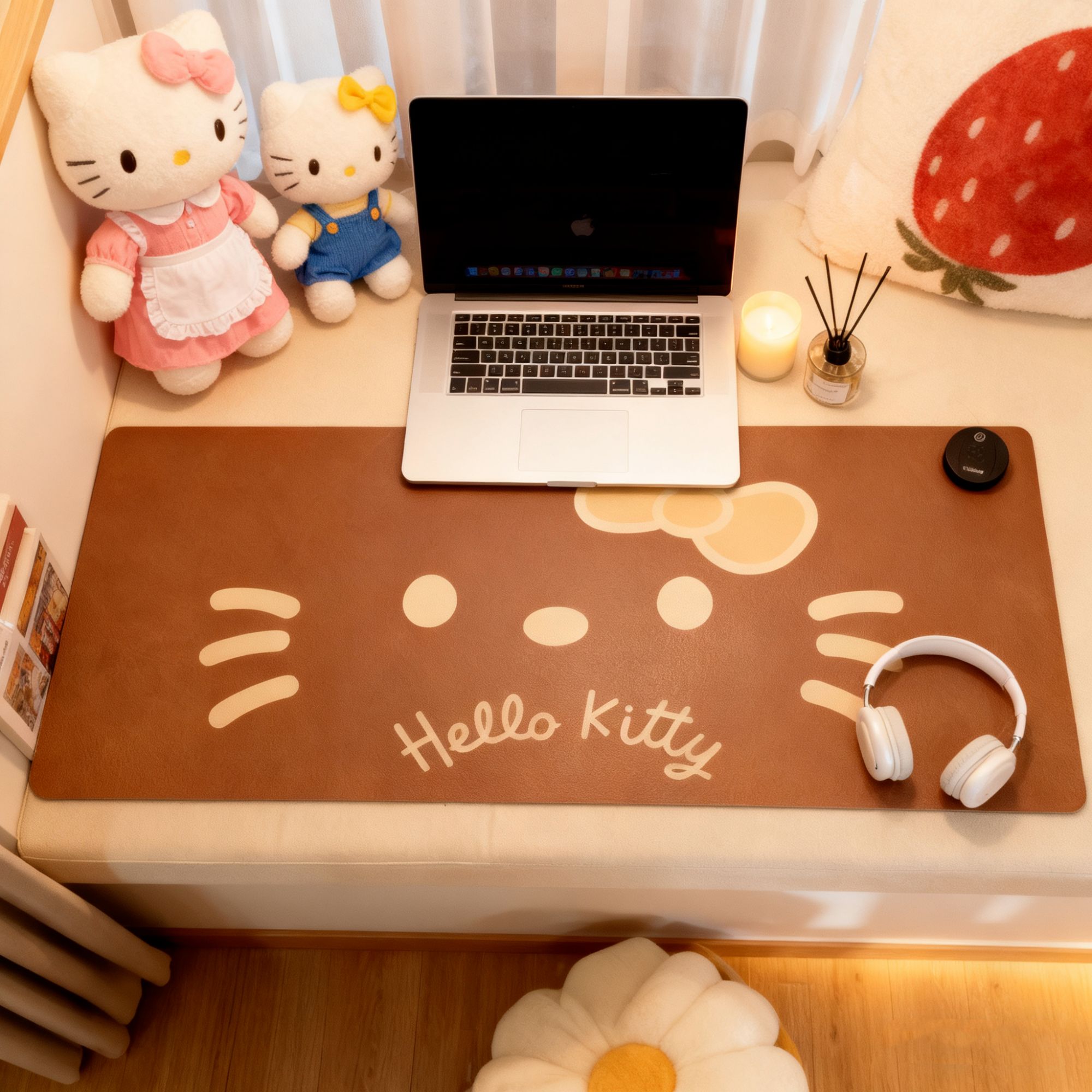 超大KT加热鼠标垫高颜值办公室电脑桌面暖手桌垫护眼