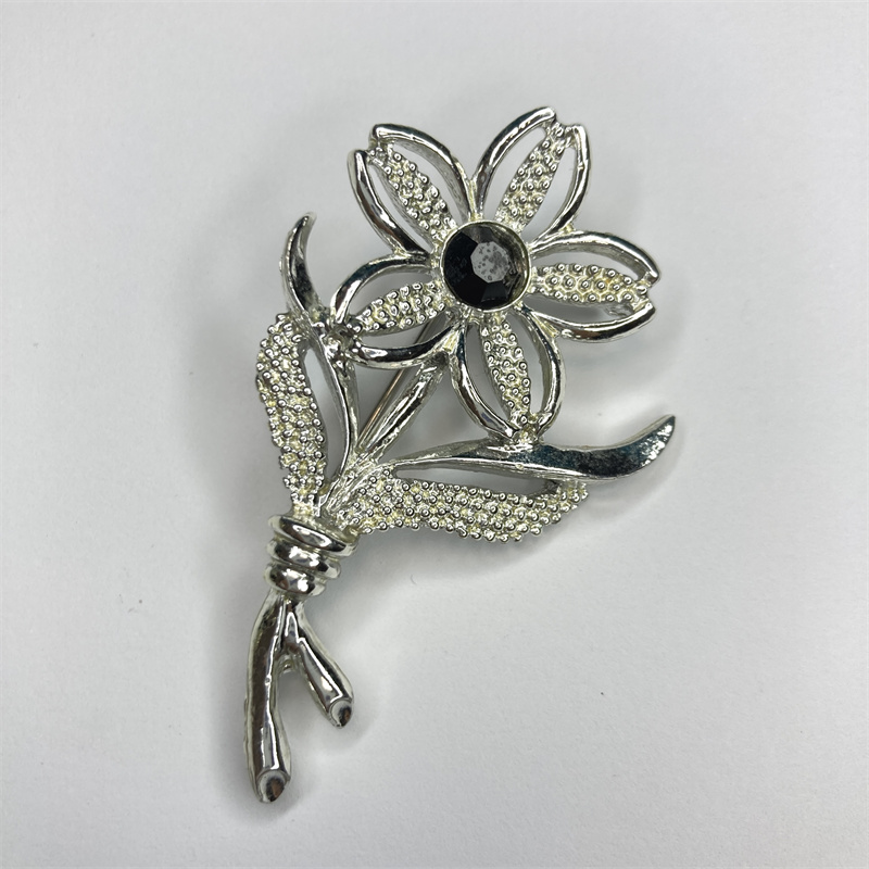 合金胸针 sarahcov银色花朵胸针1-2【2061227-068】
