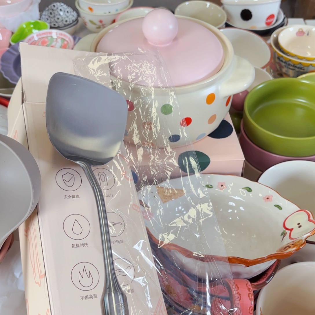 白瓷不锈钢系列锅铲