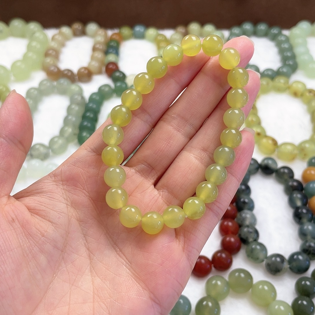 蛇纹石玉手串未镶嵌