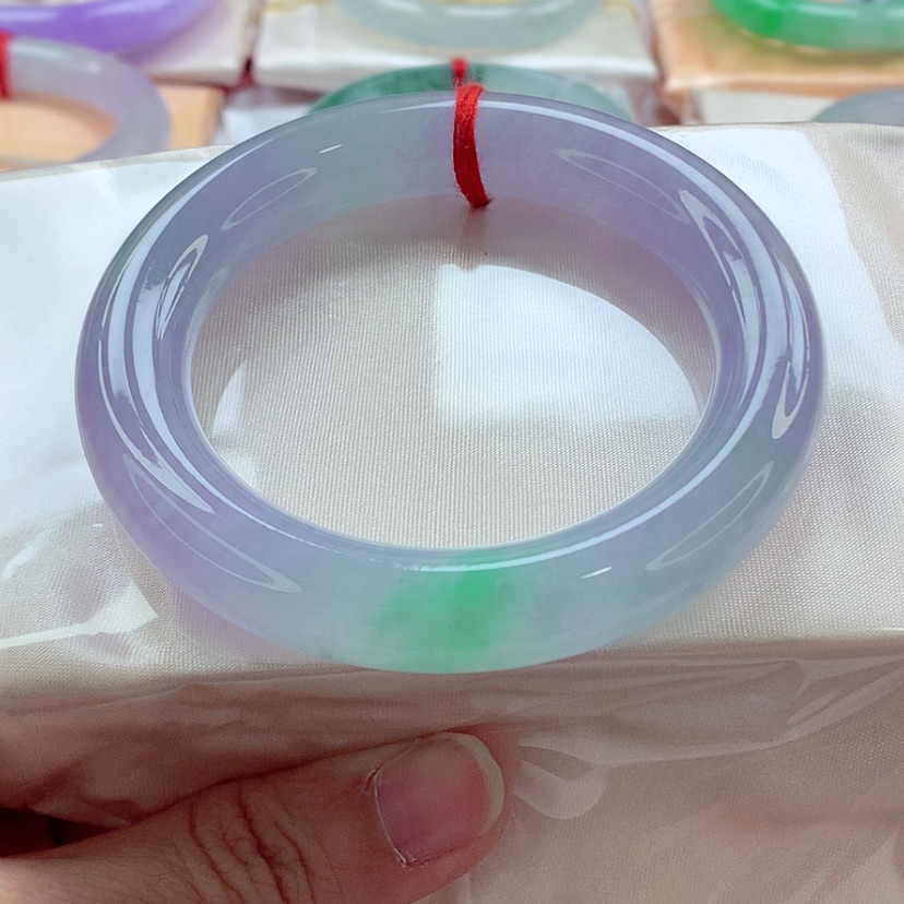 【闪购商品】翡翠手镯（圆镯）未镶嵌冰春彩见光不失色强推A