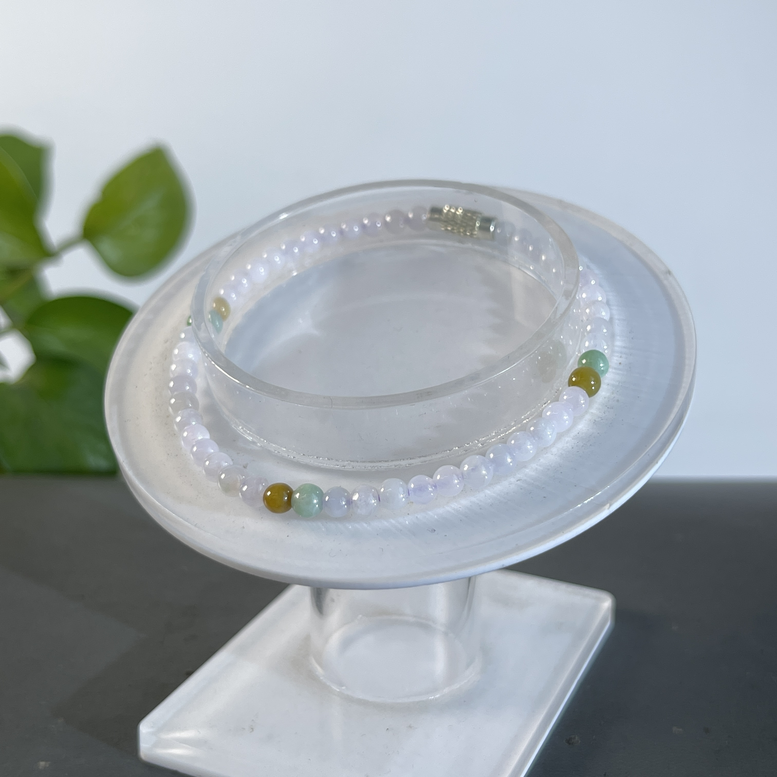 JXA26-01 天然缅甸A货翡翠 翡翠手串（含配饰）