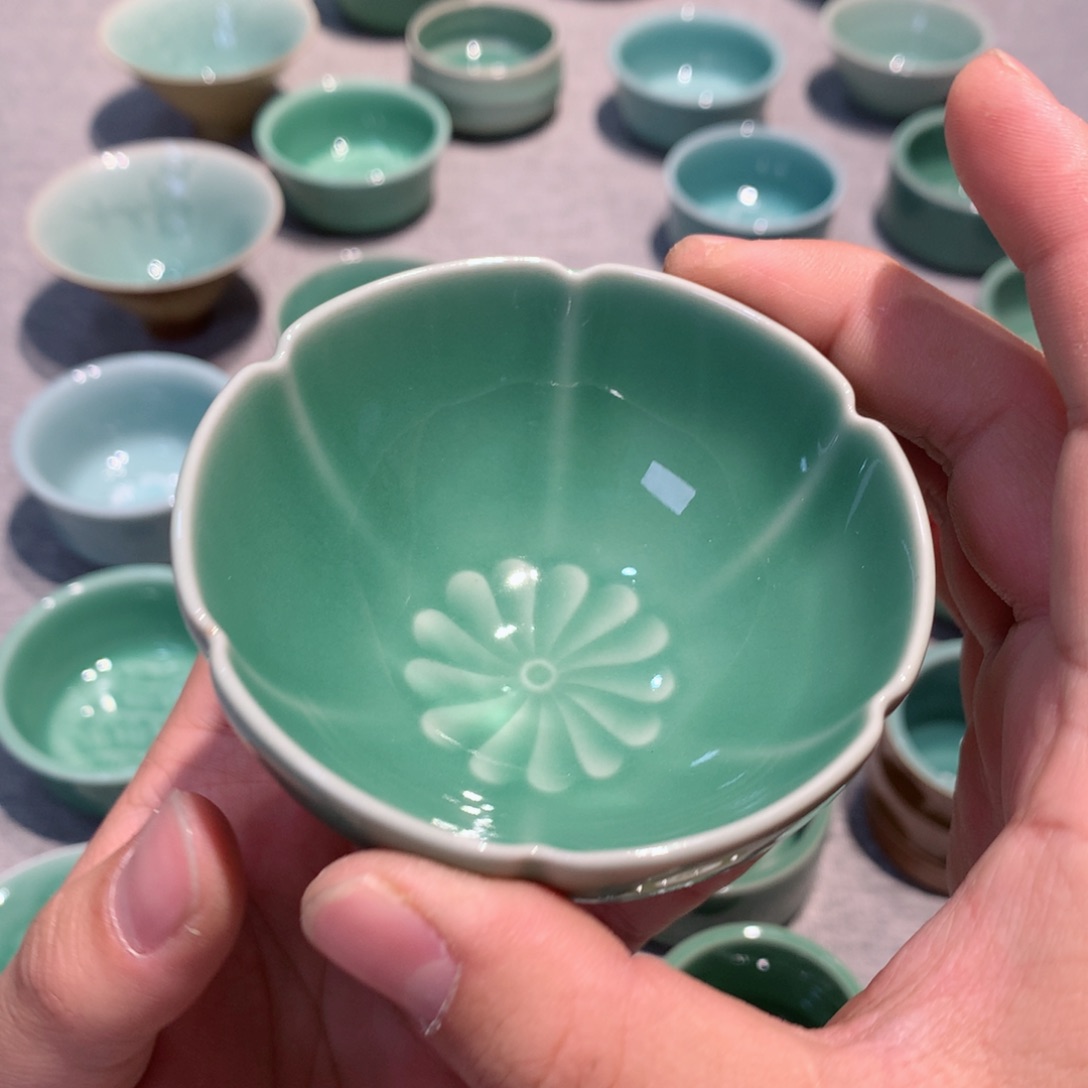 龙泉青瓷茶具杯子