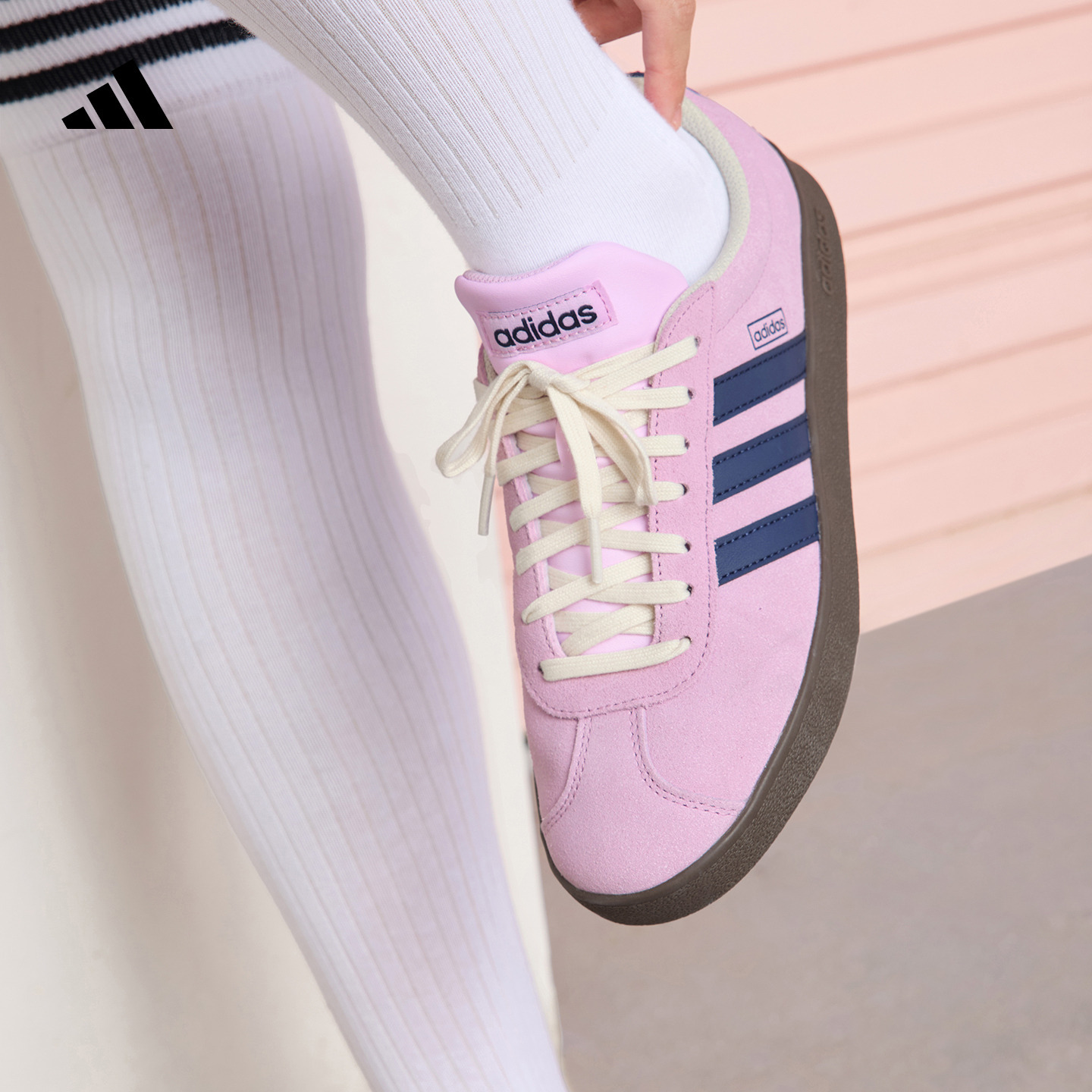 双旦礼遇阿迪达斯 T头鞋 VL COURT 2.0休闲板鞋德训鞋男女 JR8309