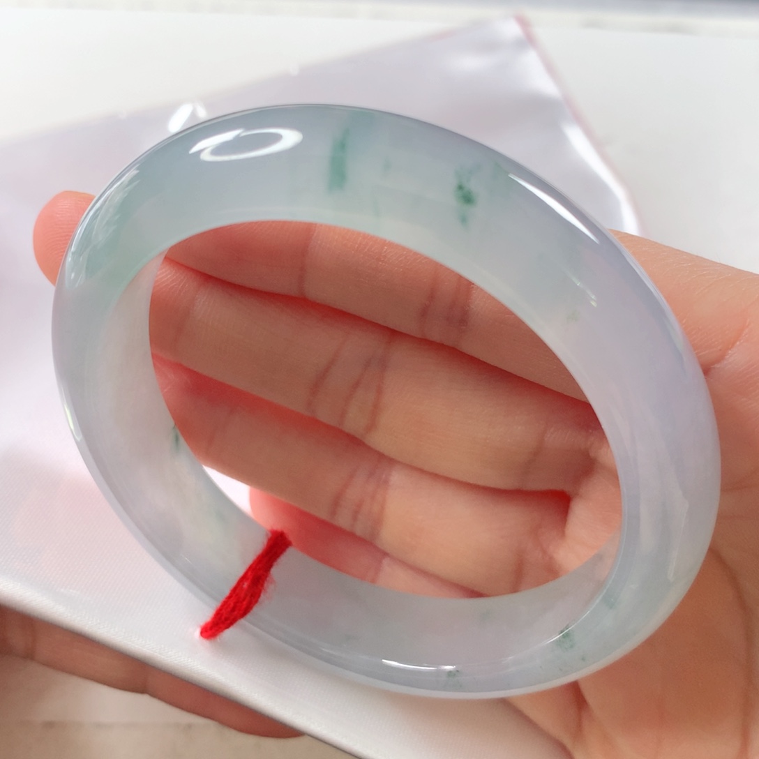 未镶嵌手镯翡翠 正圈299冰透蓝底飘花⭐⭐⭐⭐⭐强烈推荐