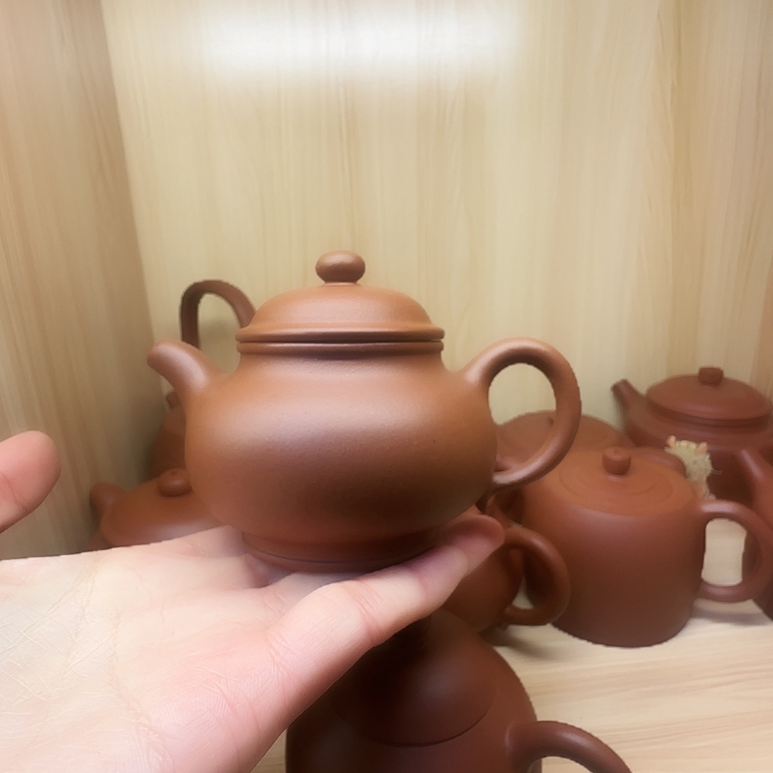 茶壶紫砂国工蒋洁全手工红皮龙潘壶110