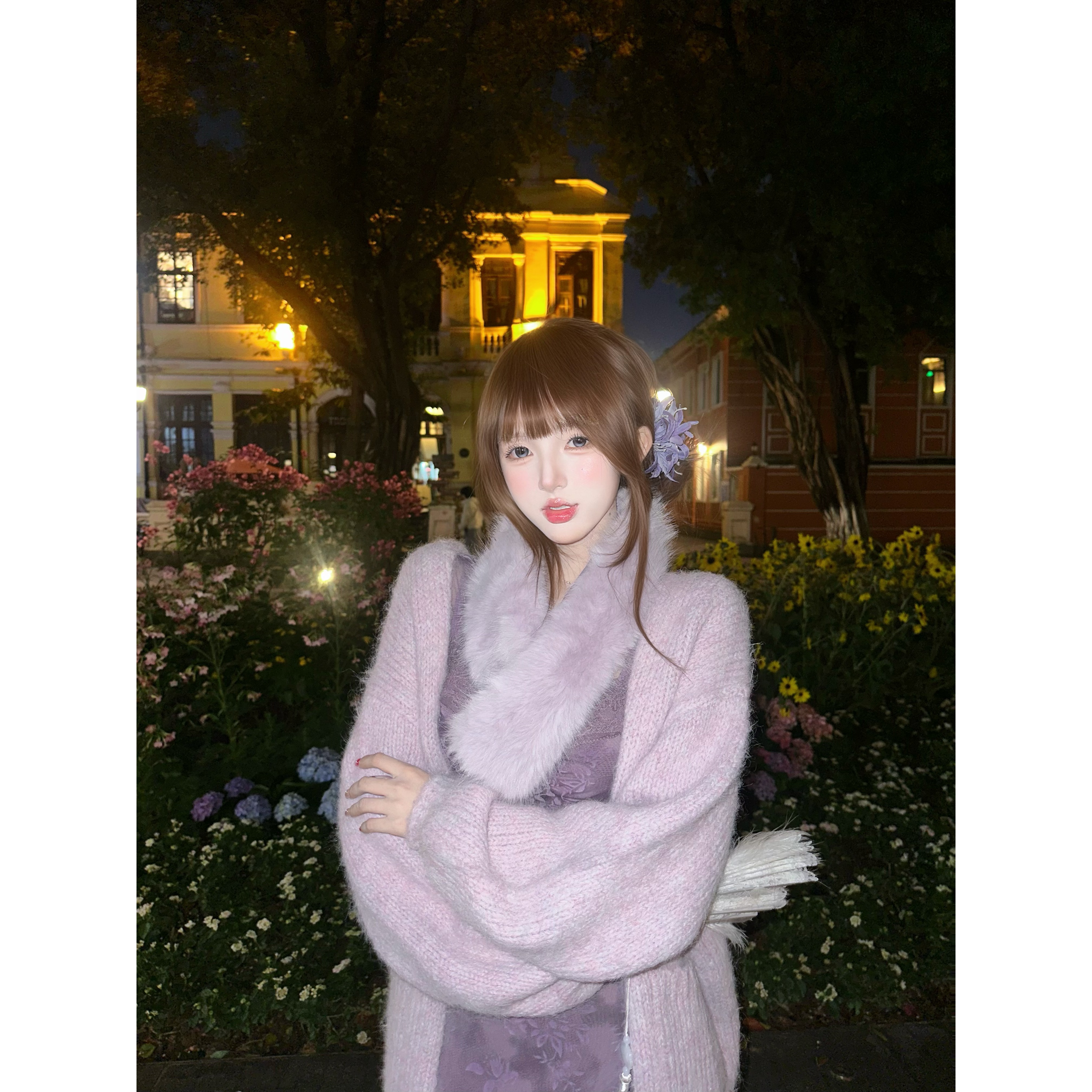 瑞茜·威瑟斯 魅惑众生 冬季纯欲风时尚套装连衣裙毛衣开衫 R9323D