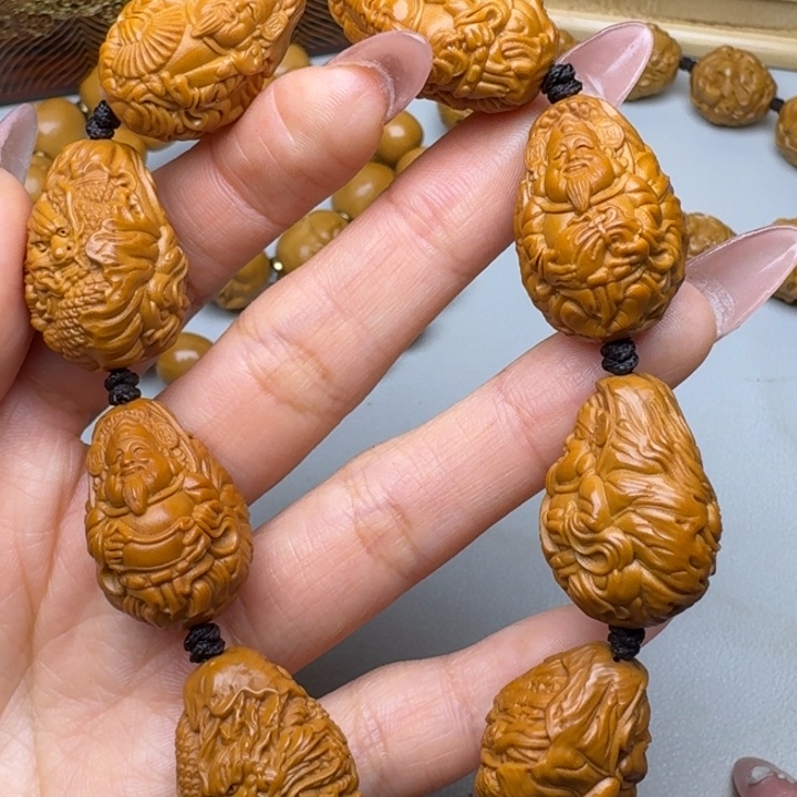 橄榄核手串/手链九龙财神