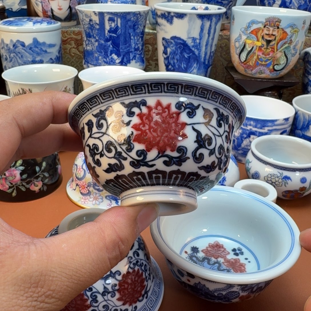 E***哥陶杯子景德镇全手工手绘陶瓷