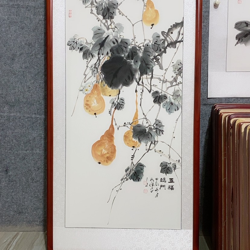 【闪购商品】国画书画作品带框125×65厘米