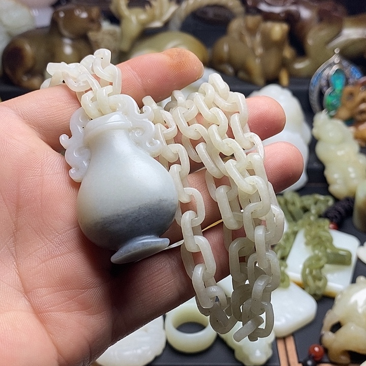 和田玉未镶嵌挂件上****6