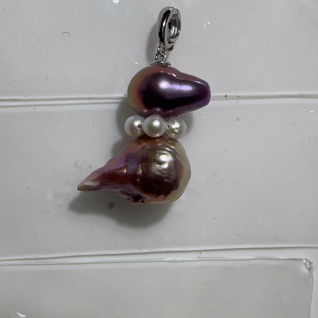 淡水珍珠颈饰银S925镶嵌