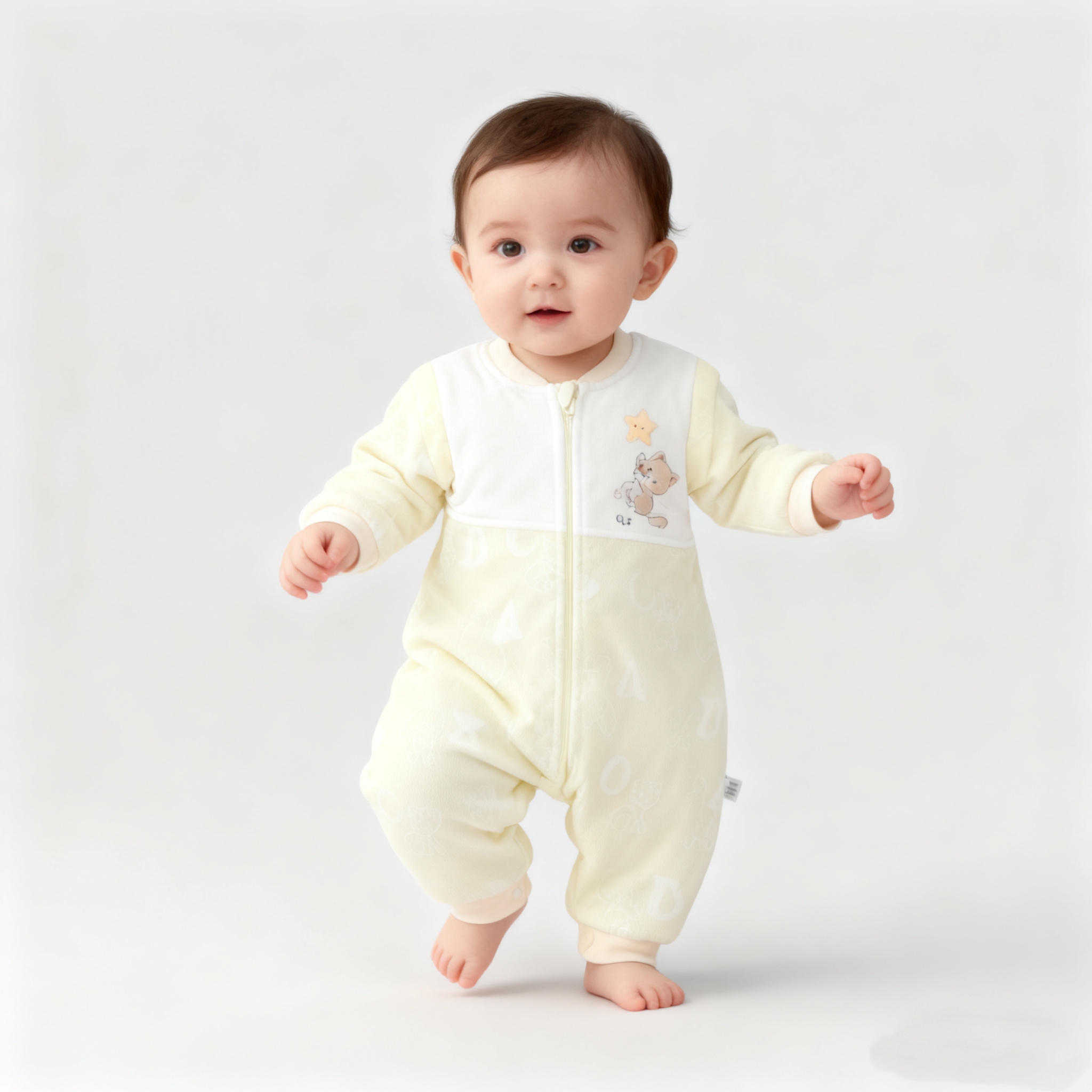 【200克加厚夹棉睡袋】婴幼儿分腿睡袋男宝女宝防踢被神器冬款纯棉