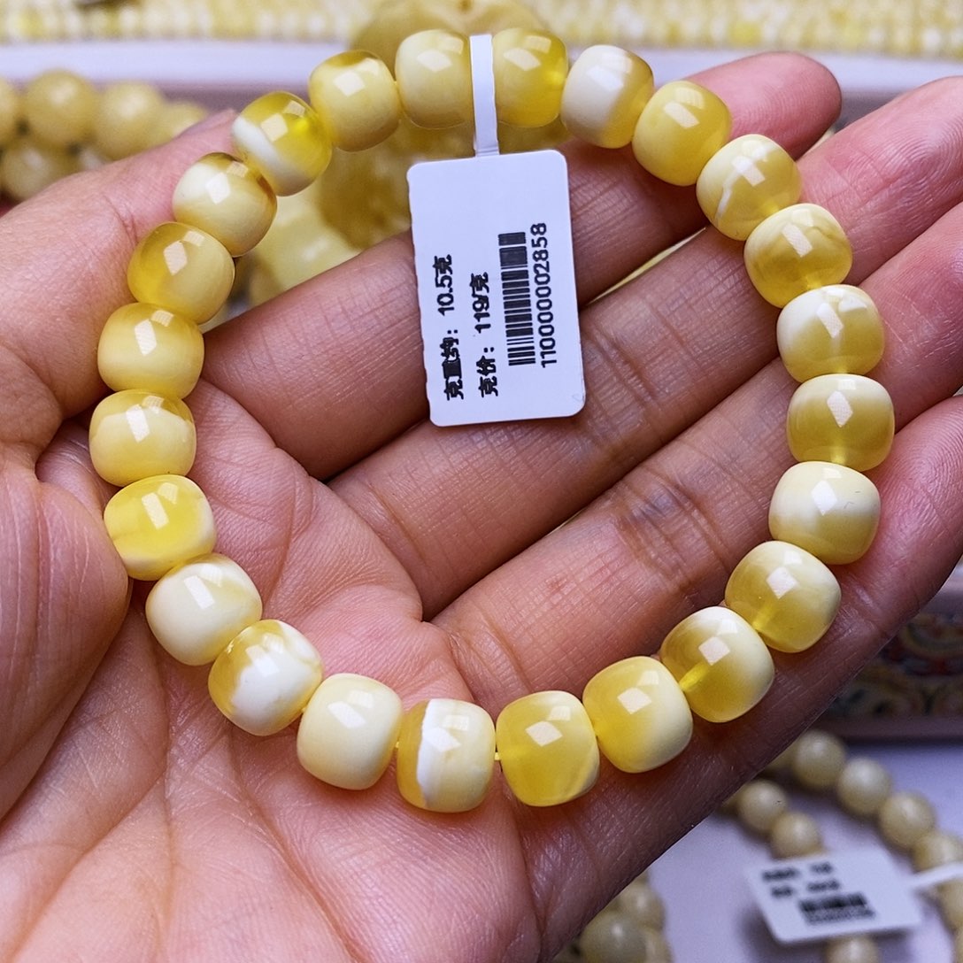 蜜蜡未镶嵌手串9老型手串