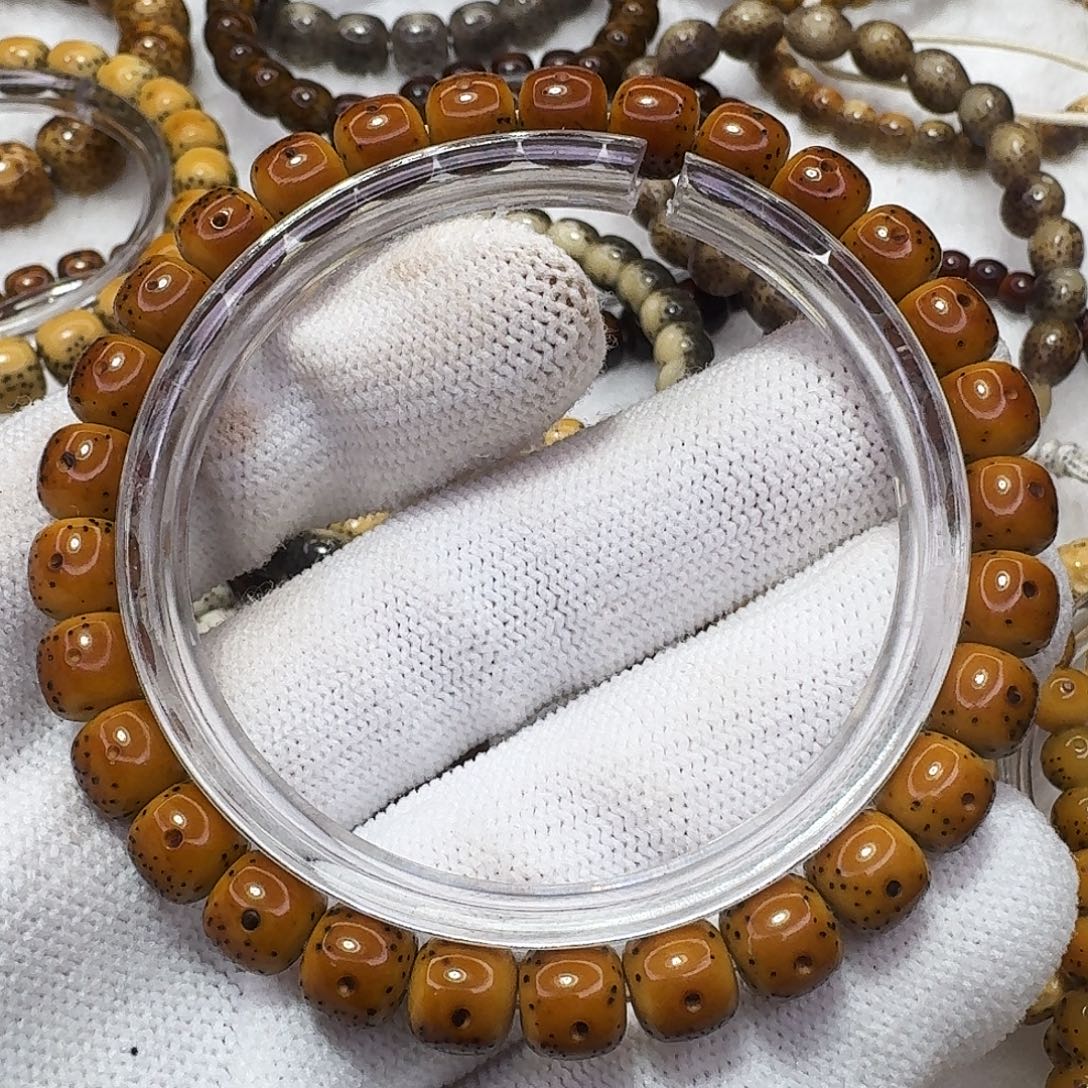 吊坠星月菩提87古铜通体细星