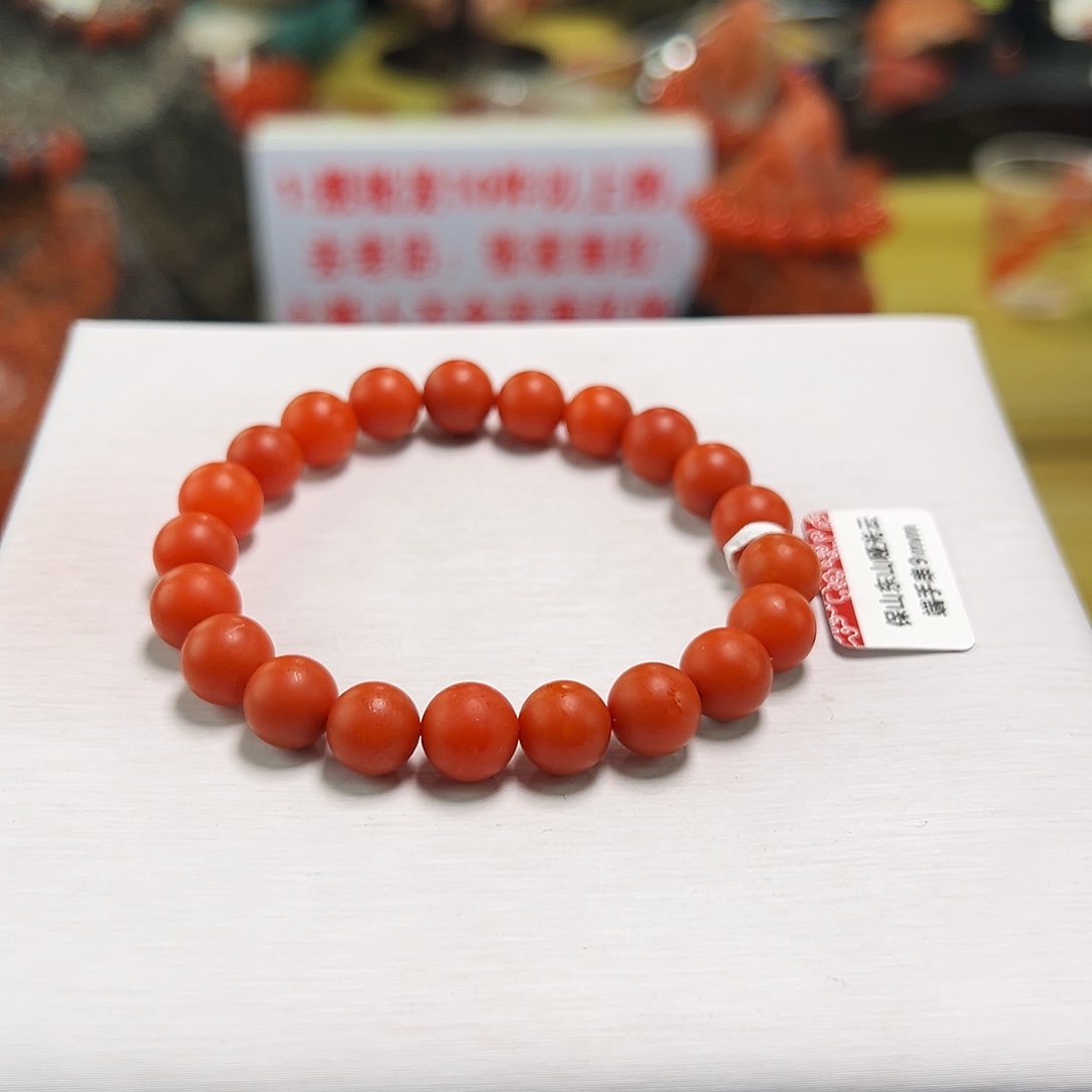 南红玛瑙未镶嵌买9mmm保山南红哑光圆珠