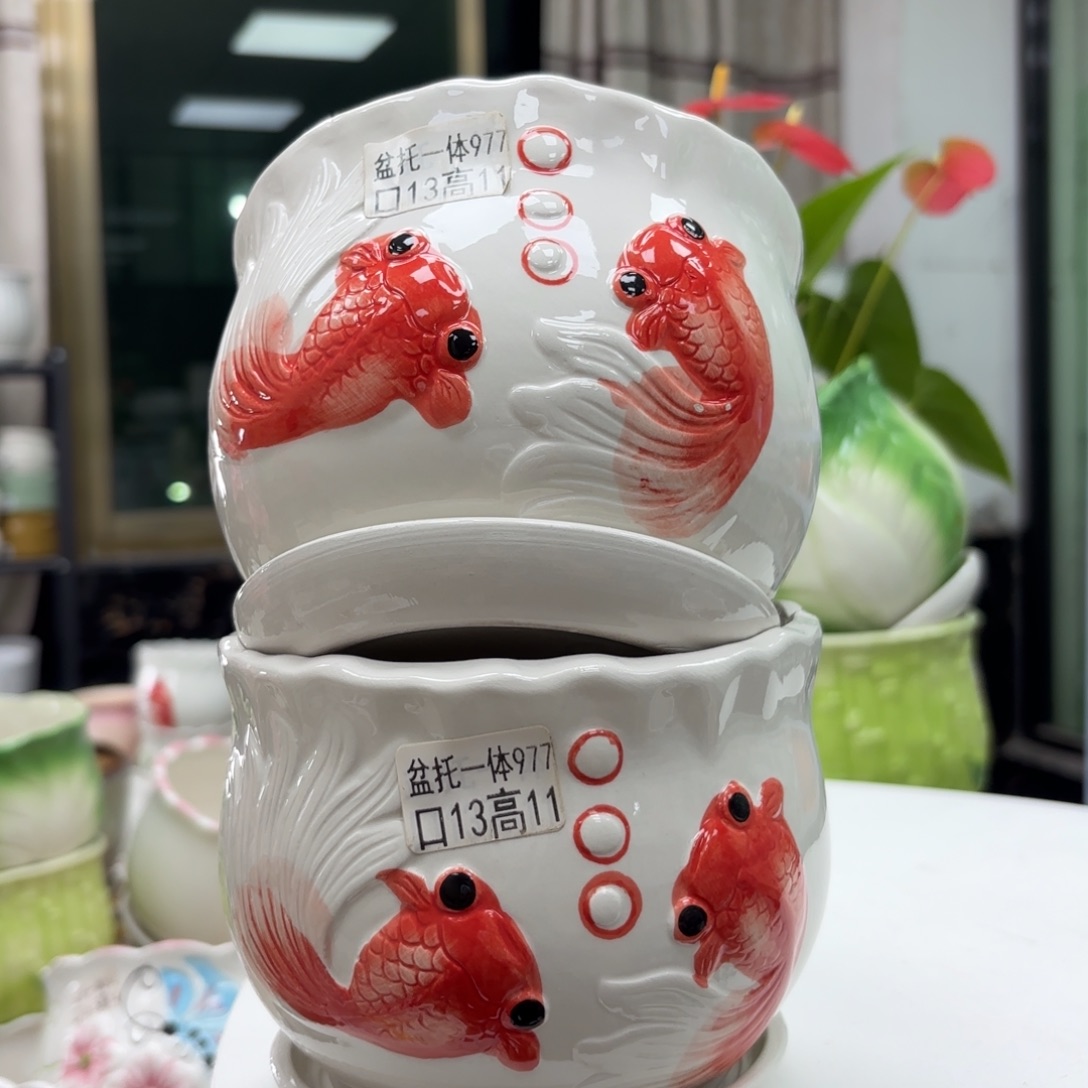 @夏西陶瓷花盆@@5977