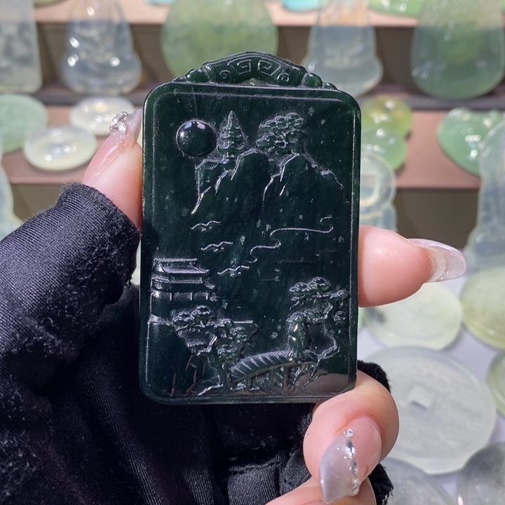 岫玉吊坠未镶嵌吊坠