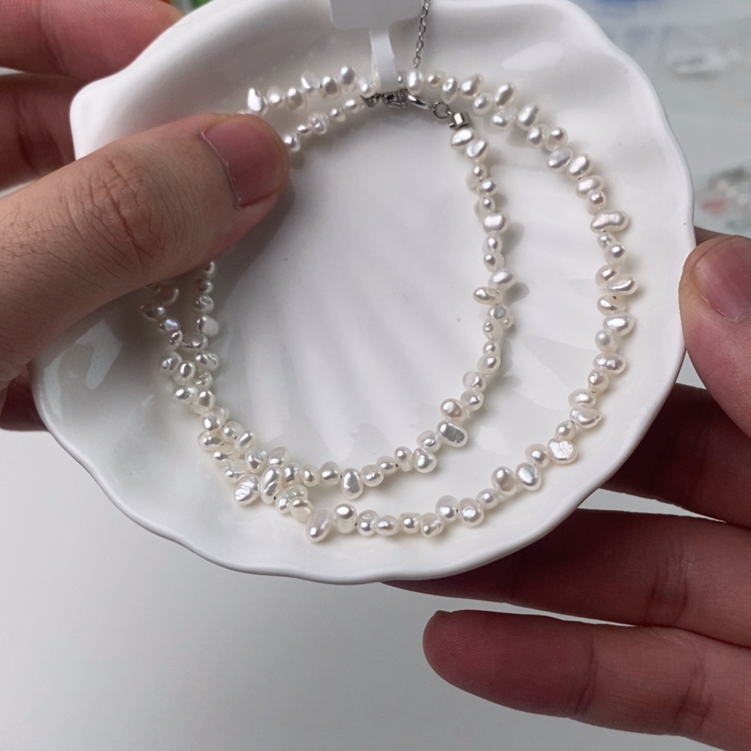 项链银S925镶嵌淡水珍珠204968