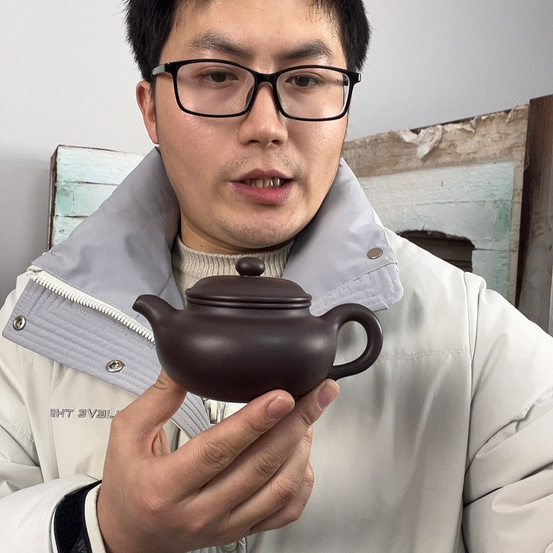 紫砂茶壶80目紫泥仿古