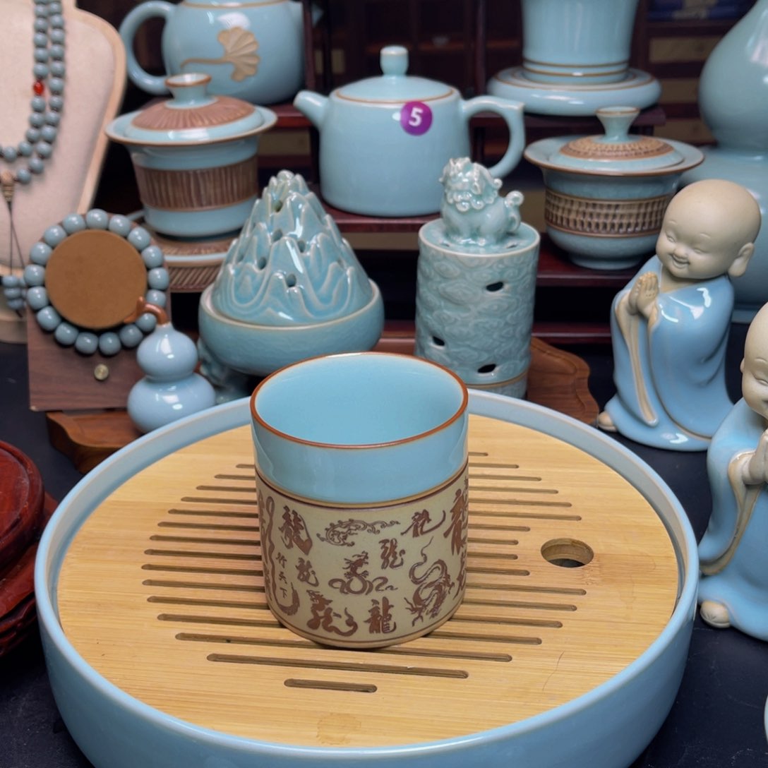 【闪购商品】摆件陶汝州单壶壶，壶，杯，壶，盖碗