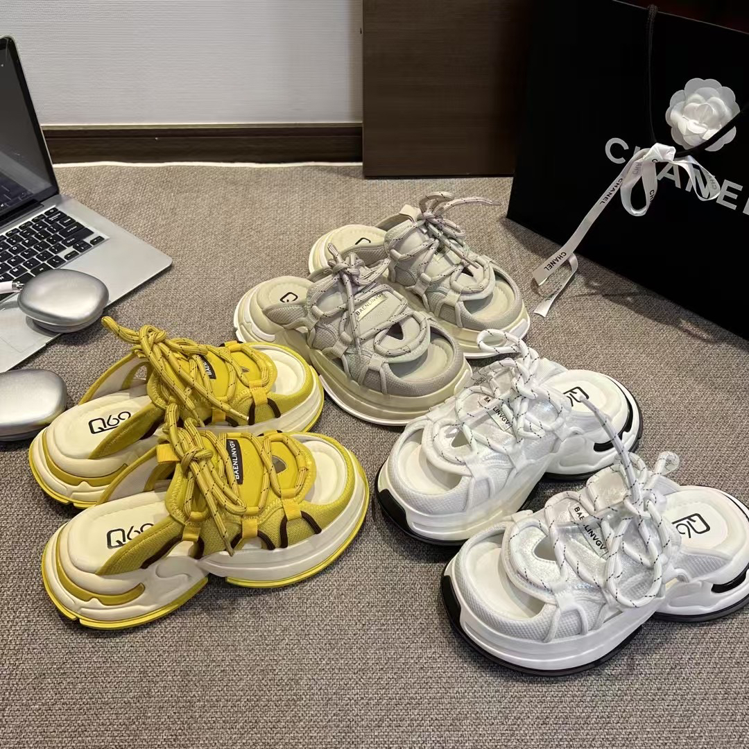 广州欧货【时光机】夏季舒适时尚8cm松弛感穆勒美学老爹鞋半拖