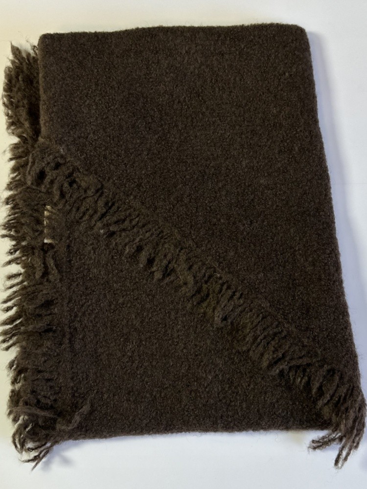 小圈圈纱【黑巧克力】轻软牦牛绒羊毛围巾三角巾披肩 秋冬保暖