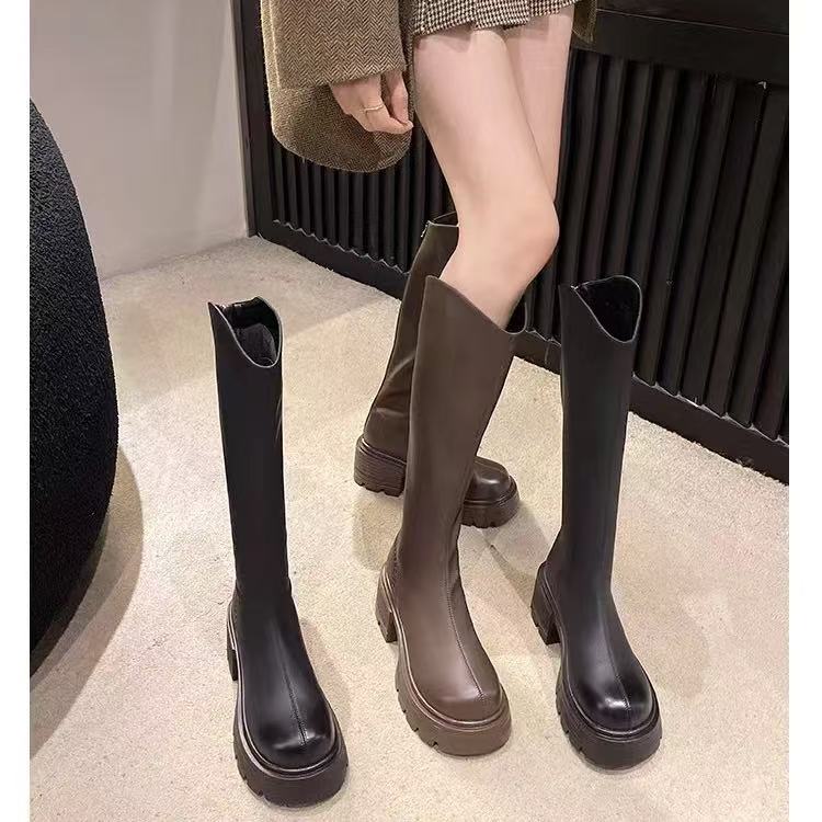 时装靴加绒秋冬瘦瘦靴高筒靴时尚英伦风过膝百搭长筒靴R169-3